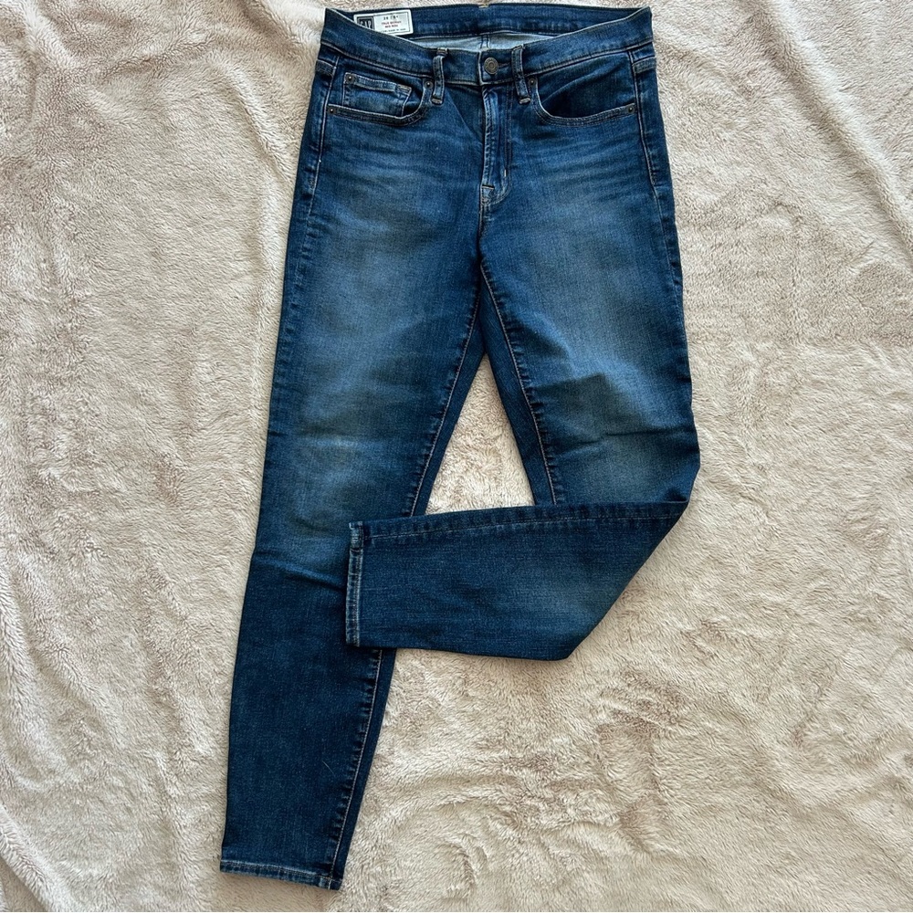 GAP True Skinny Mid‎ Rise Denim Jeans Size 28/6R